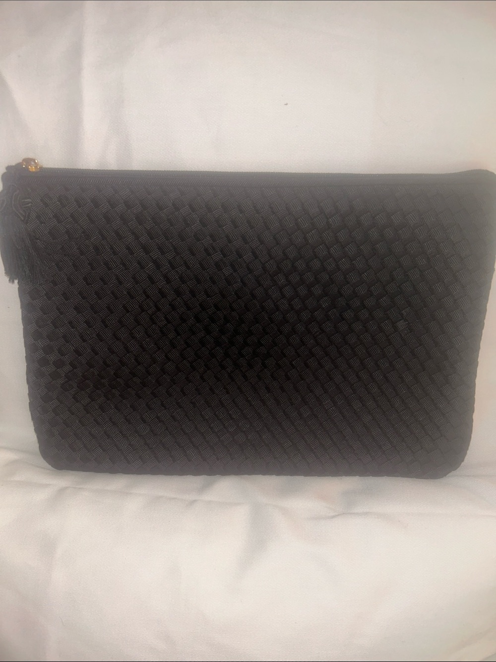 Americana by Sharif Black Woven Zip Pouch — Clutch